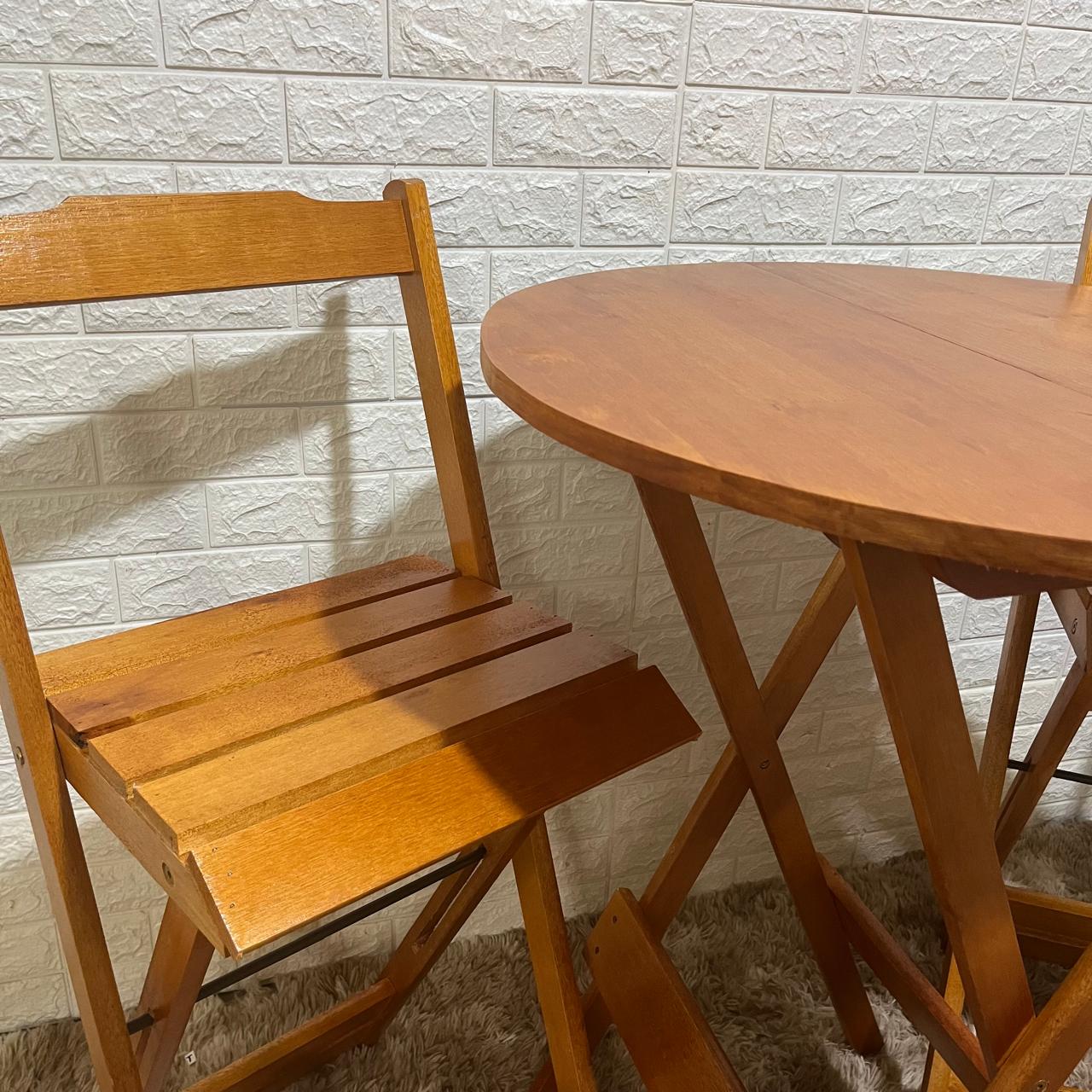 01 conjunto bistro dobravel com 2 banquetas parana